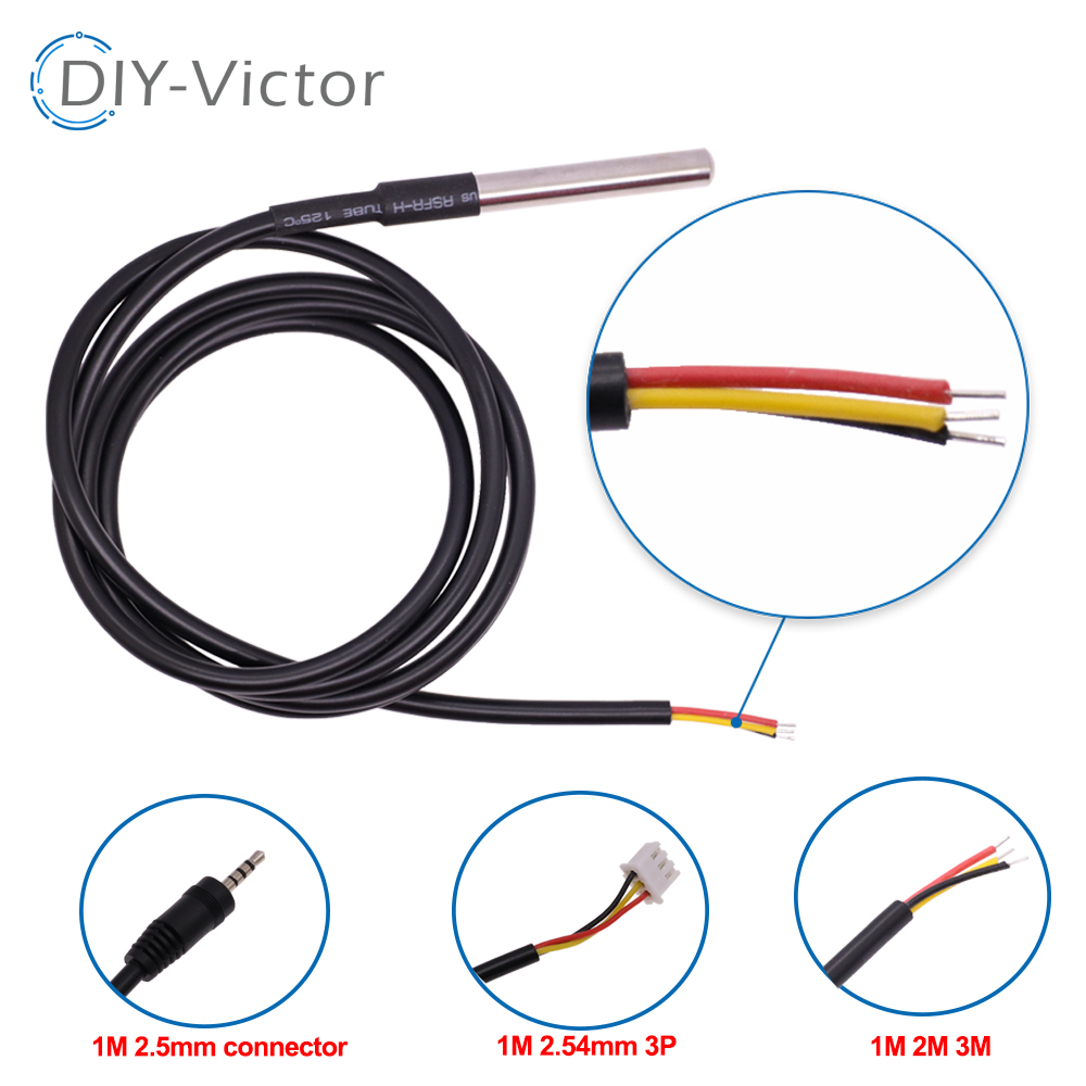Ds18B20 Temperature Sensor - DS18B20 Stainless Steel Package 1/2/3 Meters