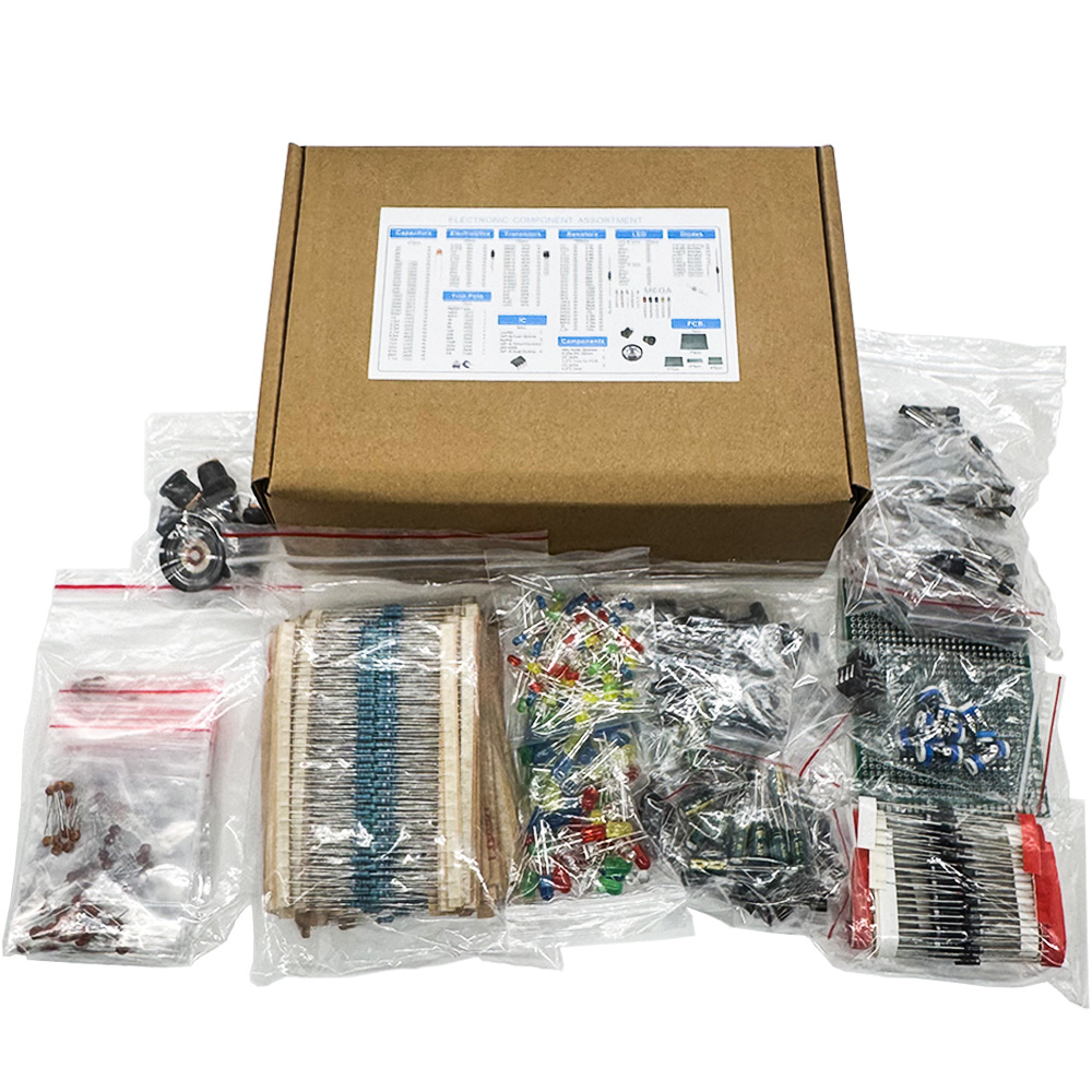 Diy Electronics Com - 1900PCS Electronic Component Kit Capacitors, Resistors,