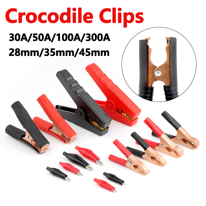 Black Red Set Crocodile Clips  - Crocodile Clip Set 评论和价格