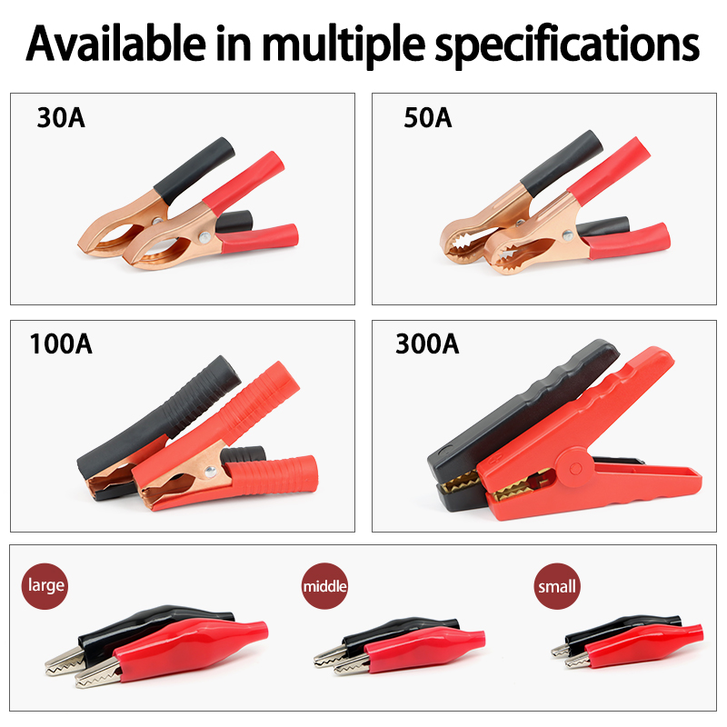 Black Red Set Crocodile Clips  - Crocodile Clip Set 评论和价格