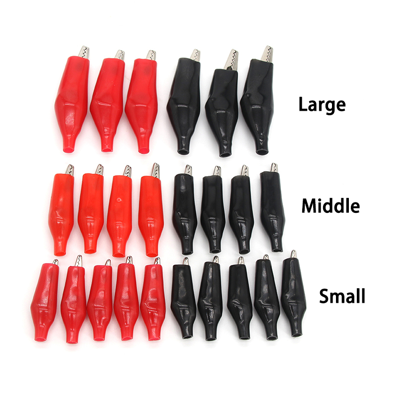 Black Red Set Crocodile Clips  - Crocodile Clip Set 评论和价格