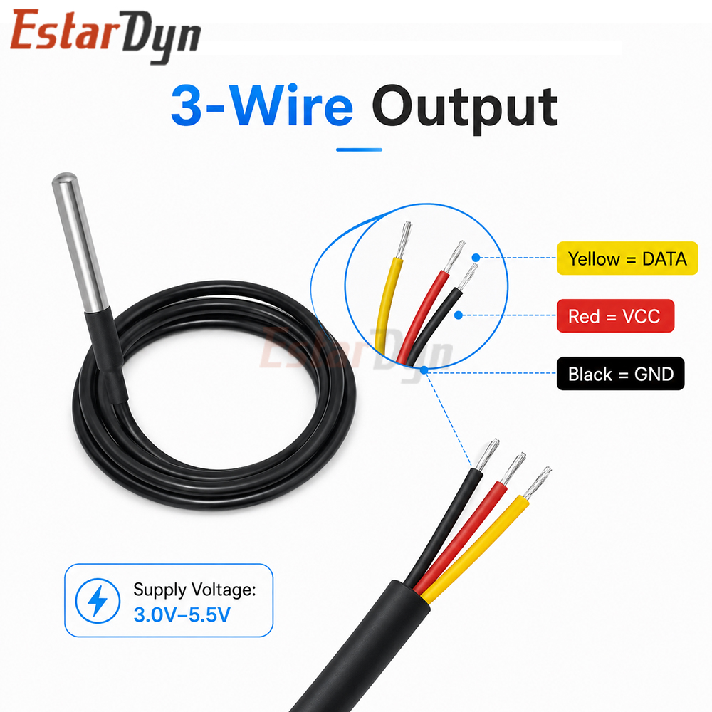 Estardyn DS18B20 Waterproof Di - Ds18B20 Temperature Sensor 评论和价格