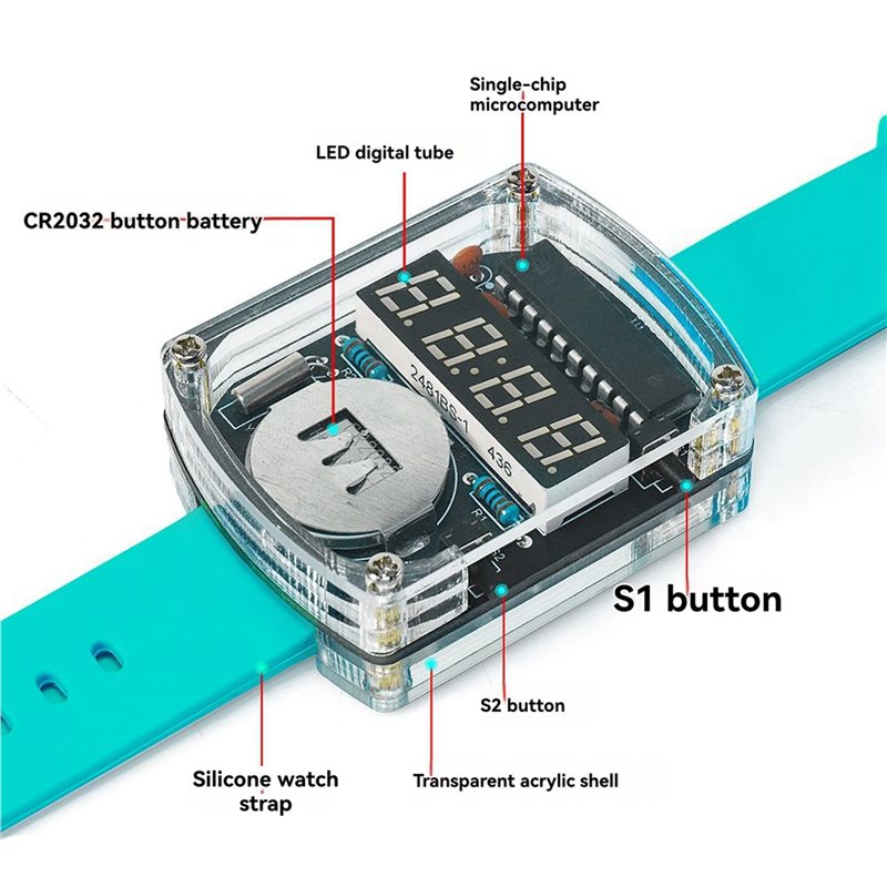 2X DIY Watch LED Watch Electro - Diy Electronics Youtube 评论和价格