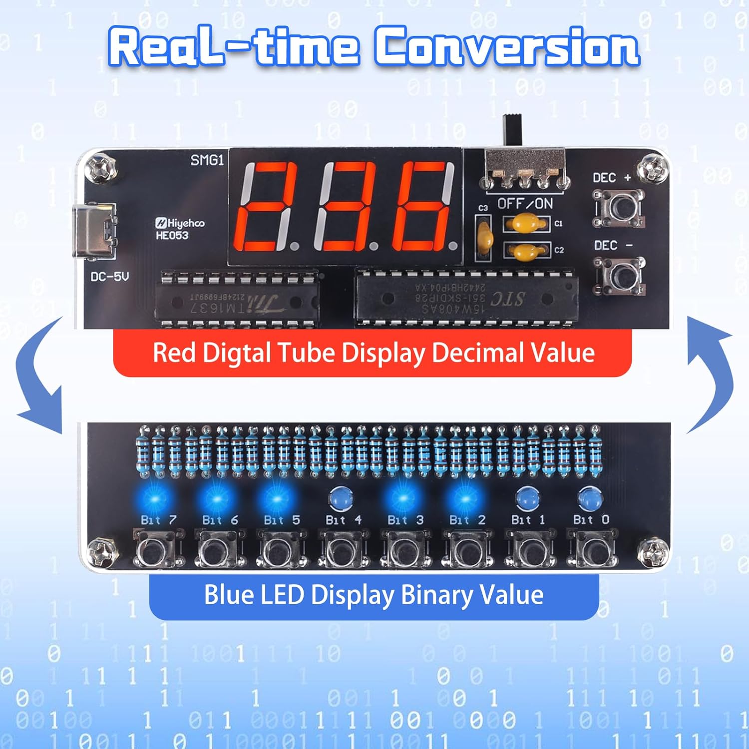 DIY Electronic Kit Binary to D - Diy Electronics Projects For Adults 评论和价格