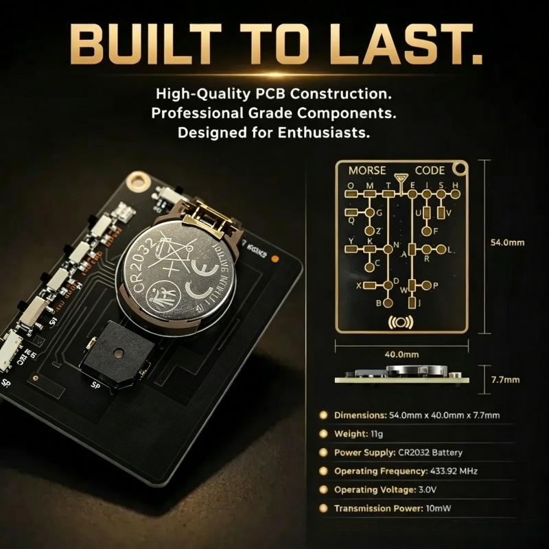 Morse Code Trainer Card Pro Le - Diy Electronics Projects For Adults 评论和价格