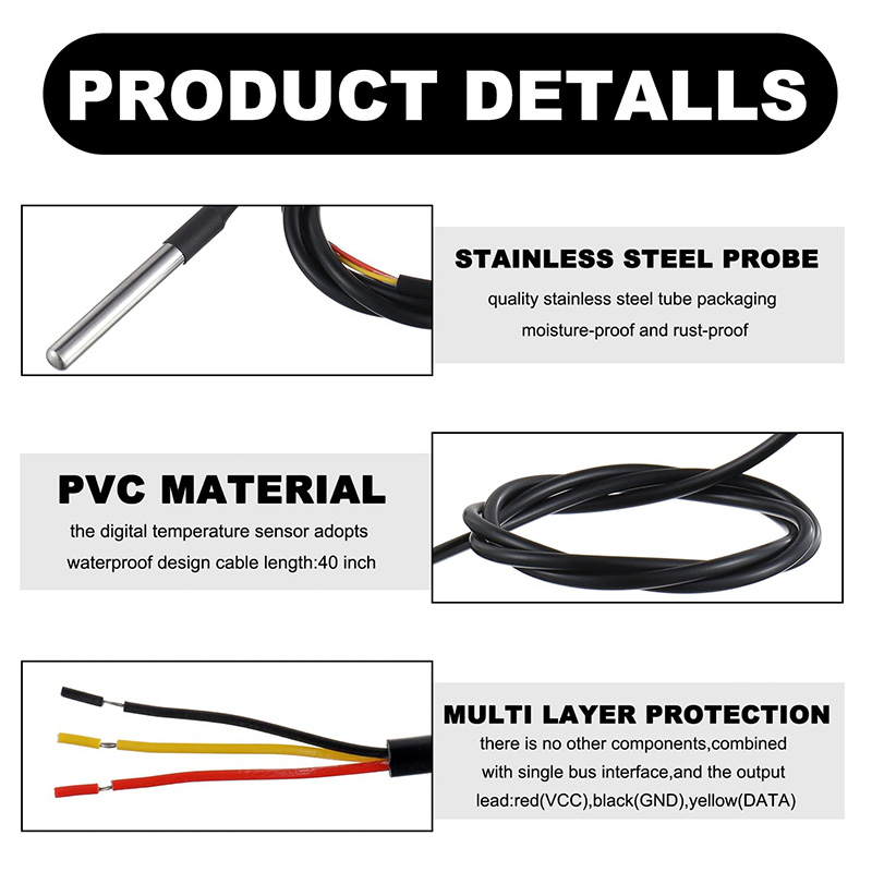 DS18B20 Stainless Steel Packag - Ds18B20 Temperature Sensor 评论和价格