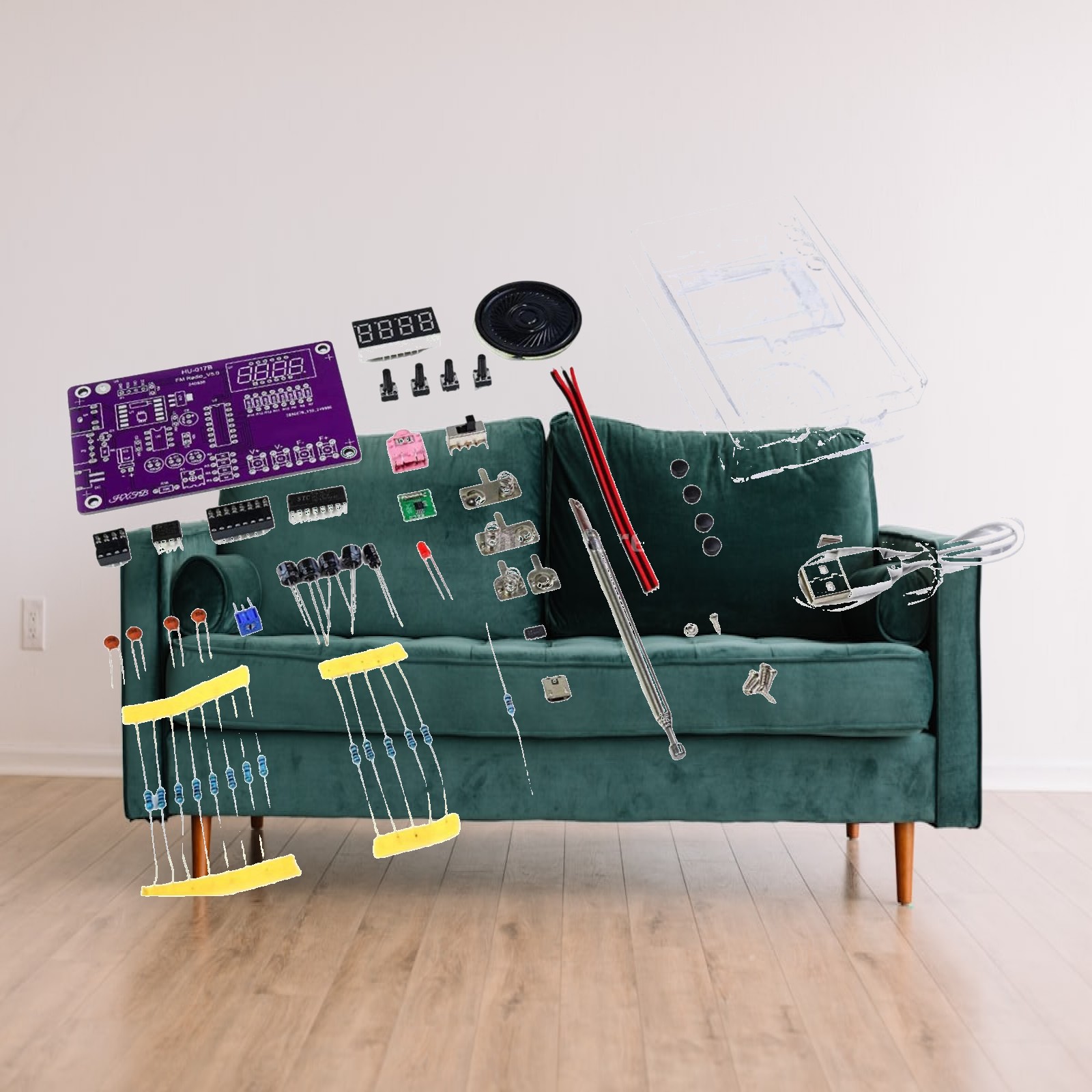 FM Radio Kit Electronic Solder - Diy Electronics Projects For Adults 评论和价格