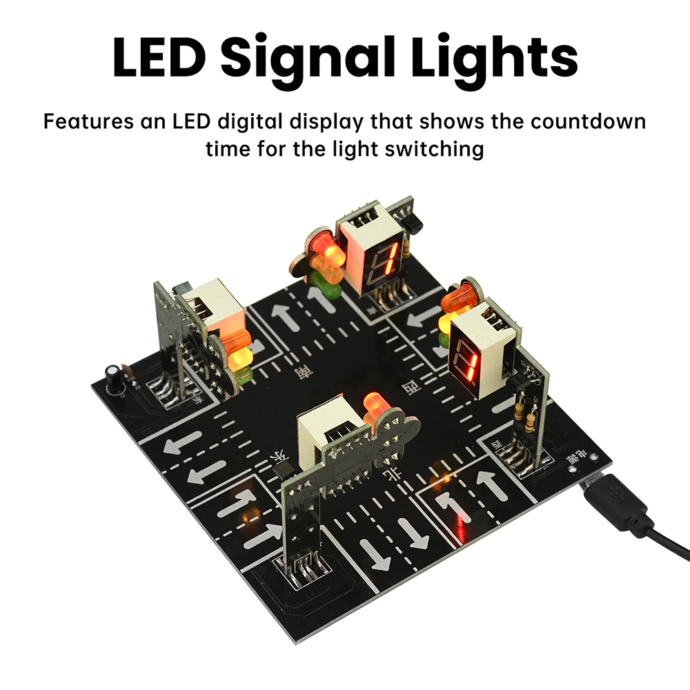 Traffic Light Simulator Kit wi - Diy Electronics Kits For Adults 评论和价格