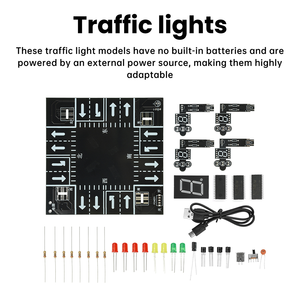 Traffic Light Simulator Kit wi - Diy Electronics Kits For Adults 评论和价格