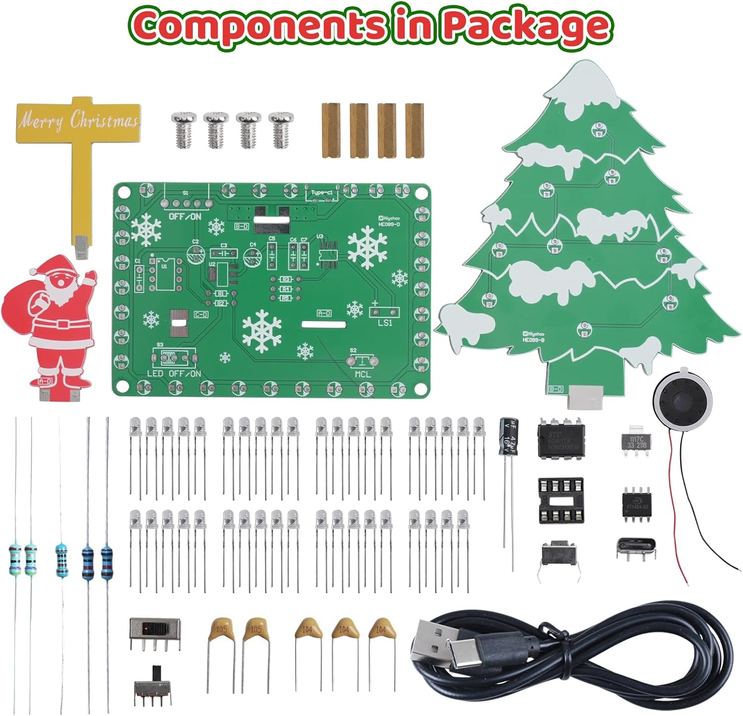 Musical Christmas Tree Solderi - Diy Electronics Projects For Adults 评论和价格
