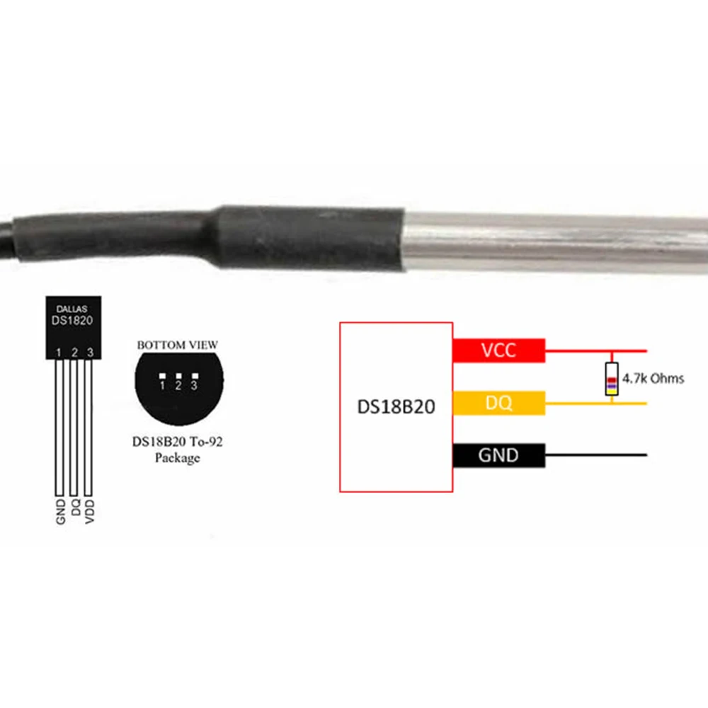 1PCS DS18B20 Waterproof Temper - Ds18B20 Temperature Sensor 评论和价格