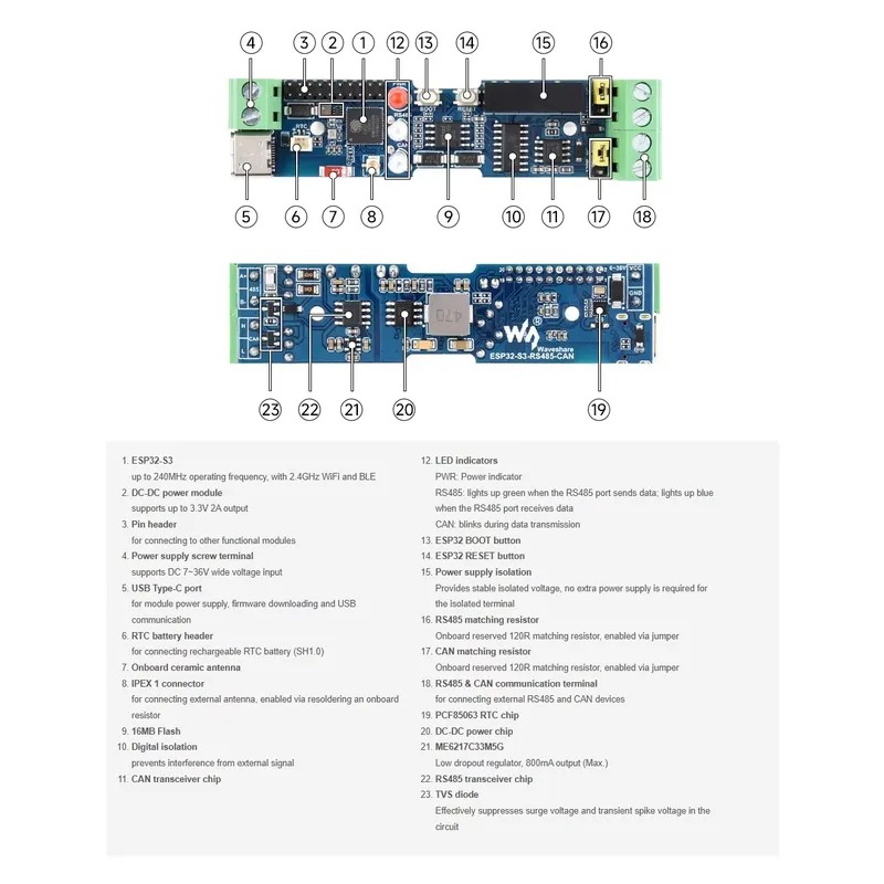 Industrial ESP32-S3 Control Bo - Esp32 Wifi Bluetooth 评论和价格