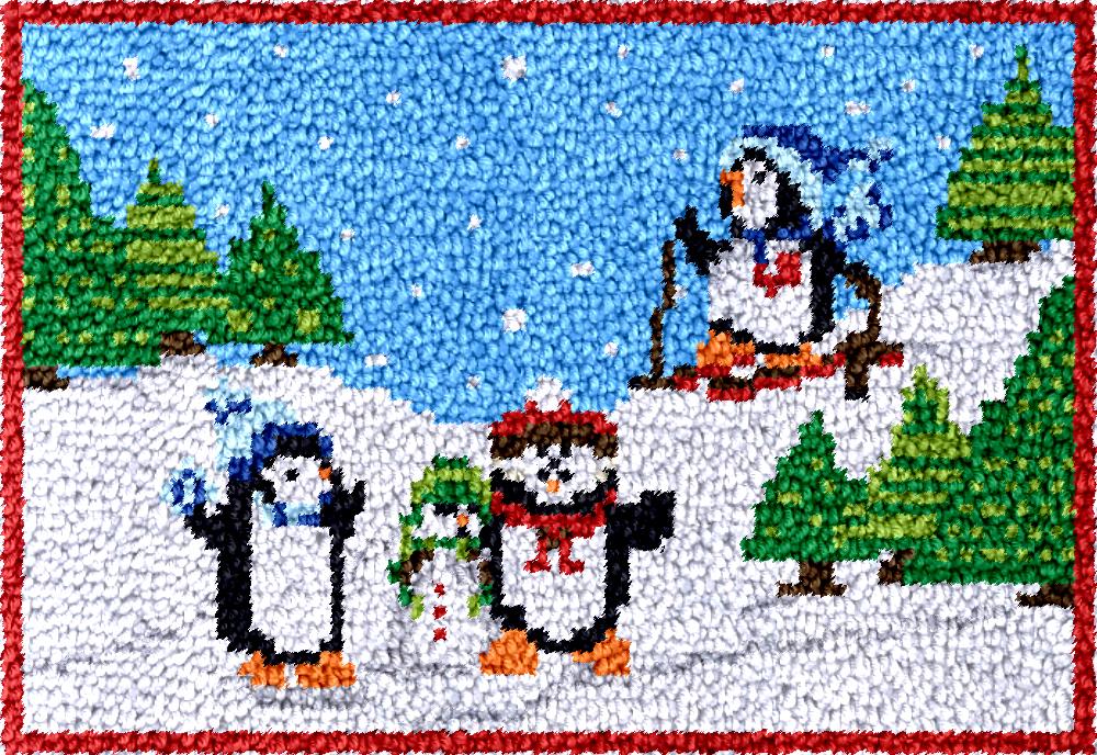penguins Latch Hook Rug Kits w - Diy Electronics Kits For Adults 评论和价格