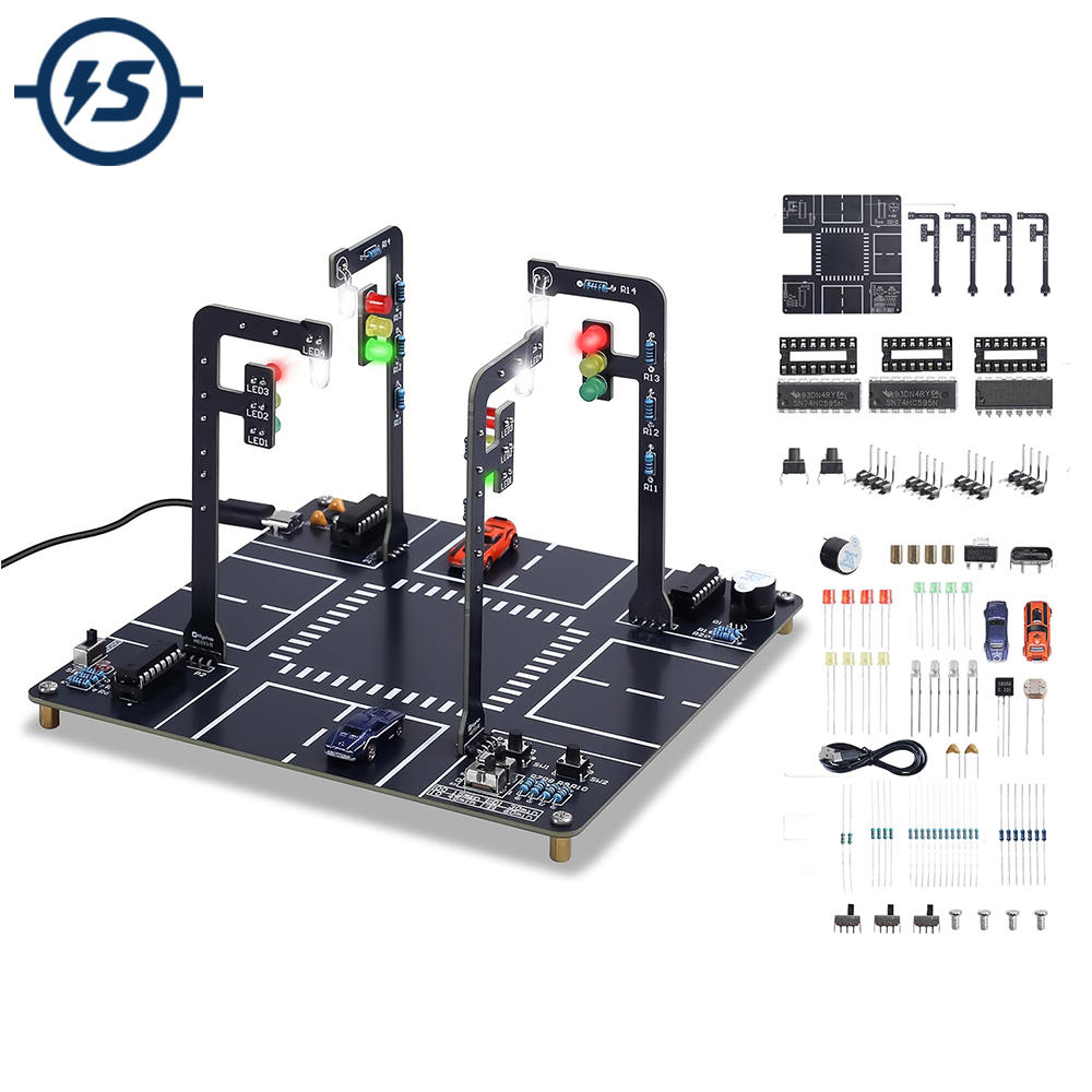 Traffic Light Simulator Kit wi - Diy Electronics Kits For Adults 评论和价格