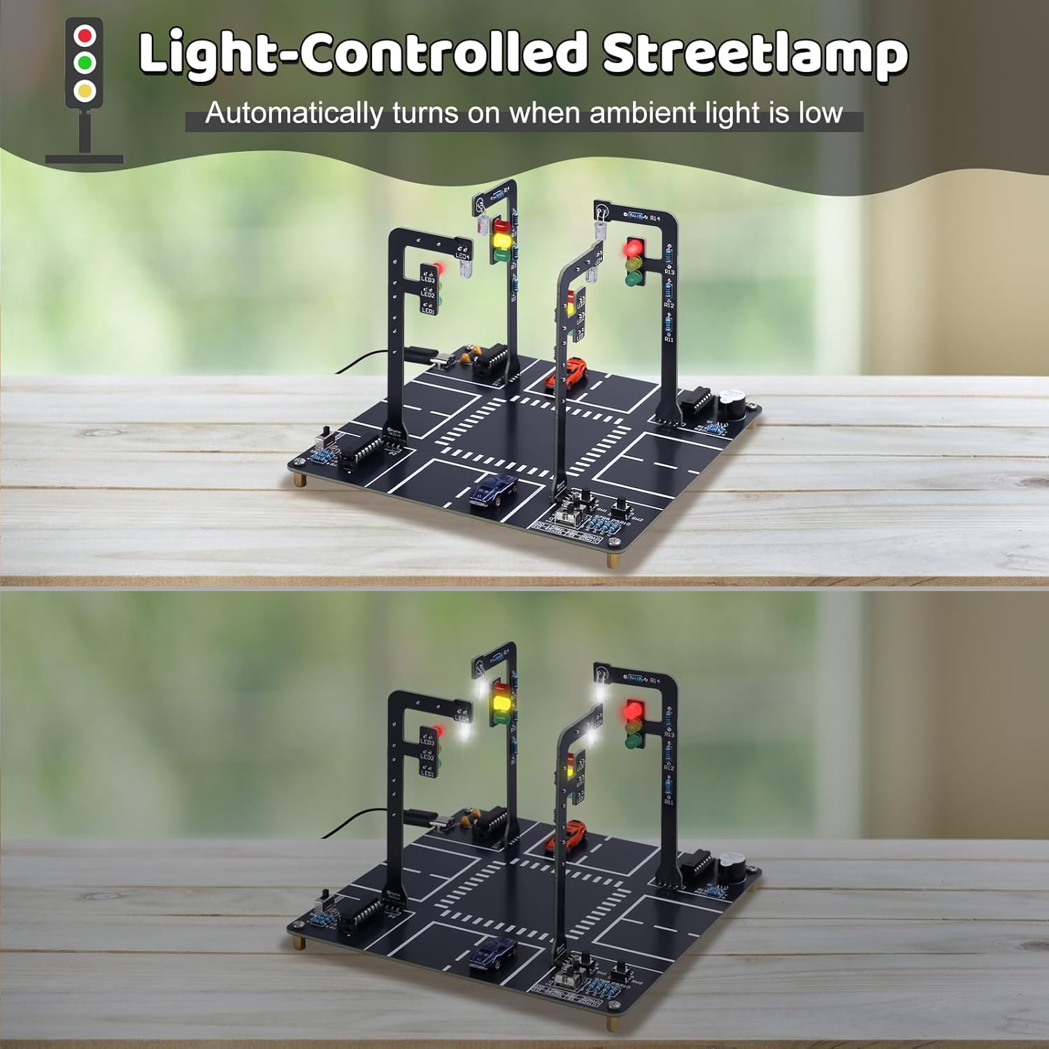 Traffic Light Simulator Kit wi - Diy Electronics Kits For Adults 评论和价格